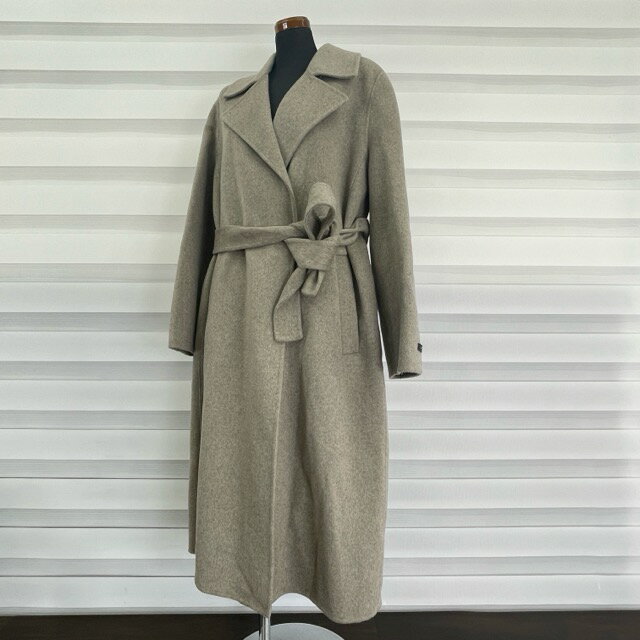 乐天商城 - 新品タグ付き VisitInNEWYORK ウールカシミヤポリエステル ロングコート レディース Mサイズ ベージュ ビジット 1912095/ 516101在★28