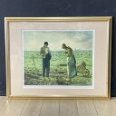 石版画 晩鐘 【中古】 ジャン フランソワ ミレー 限定200部のうち 第72番 毎日新聞社 ムルロ工房 約 92.5/3.3/72.3 cm/59602