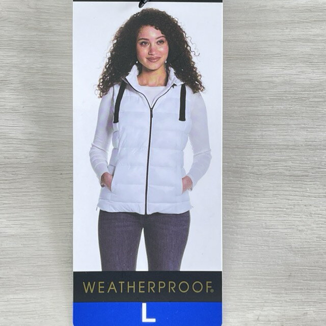 樂天商城 - ★お買い物マラソン期間中限定 ポイント10倍★新品 レディース WEATHERPROOF Lサイズ フード付きベスト 冬物 衣類 ホワイト ウェザープルーフ ポリエステル100%/514603在★5