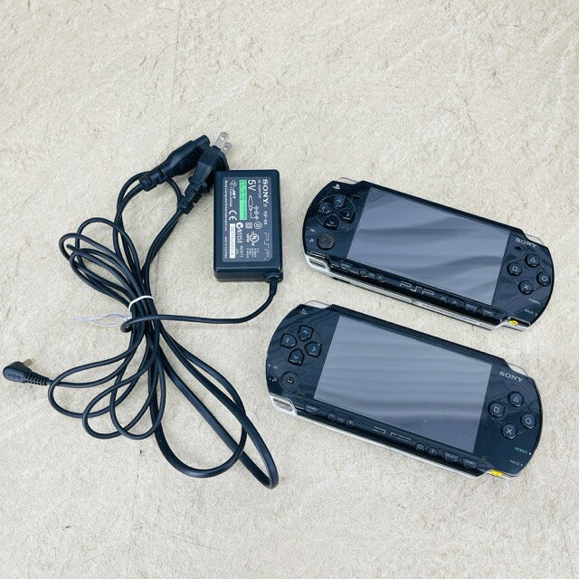 ★8月25日スタート！お買い物マラソン期間中限定 ポイント10倍★SONY PSP プレイステーションポータブル 2台【中古】動作保証 PSP-1000 PSP-2000 バッテリー・充電コード1点のみ ソニー/517506