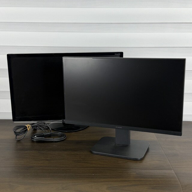 液晶モニター 2点セット 【中古】動作保証 FUNAI FPM-22F150 22インチ Amark EA2402ha 24インチ ディスプレイ HDMIケーブル付き / 515608