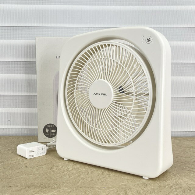 樂天商城 - ★お買い物マラソン期間中限定 ポイント10倍★2電源式スリムファン 【中古】 動作保証 APIX AFS-125 ホワイト アダプター 電池 夏物 SLIM / 516508在★2