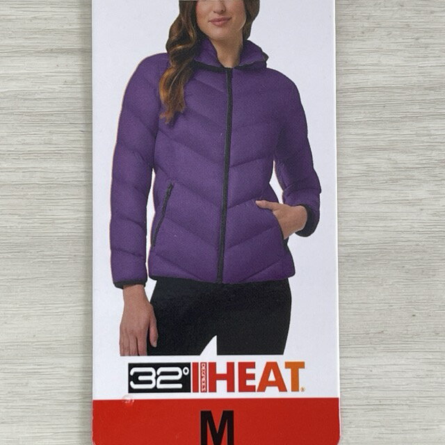 乐天商城 - 新品 レディース Mサイズ 32°HEAT ウルトラライトダウン ジャケット ダウン90% フェザー10％ 紫系 冬物 衣類 アウター/514609在★10