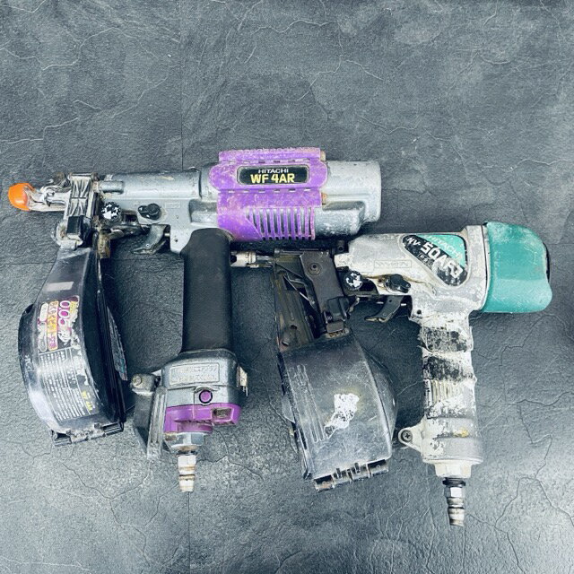 ★お買い物マラソン期間中限定　ポイント10倍★50mm ロール釘打機 4mm ねじ打機 2点セット 【中古】ジャ..