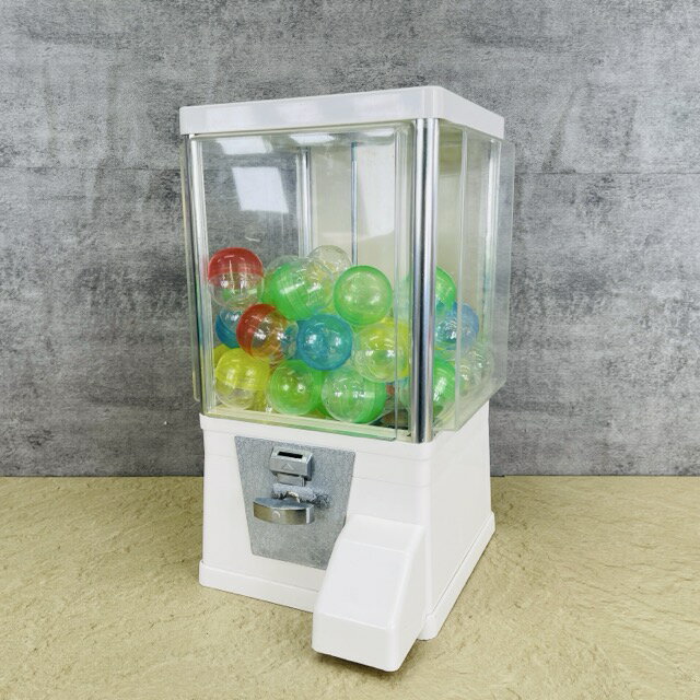 Rakuten - ガチャガチャ【中古】ガチャコップ AMUSE あミューズ ガチャポン 鍵無し現状品 ホワイト 小型 レトロ 業務用 26.5×37×44/517116