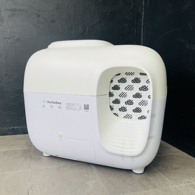 乐天商城 - ★お買い物マラソン期間中限定 ポイント10倍★全自動スマートネコトイレ 【中古】PetSnowy SNOW+ PS-001 全自動猫トイレ 自動清掃 徹底消臭 飛散防止 ホワイト ジャンク品 / 70417