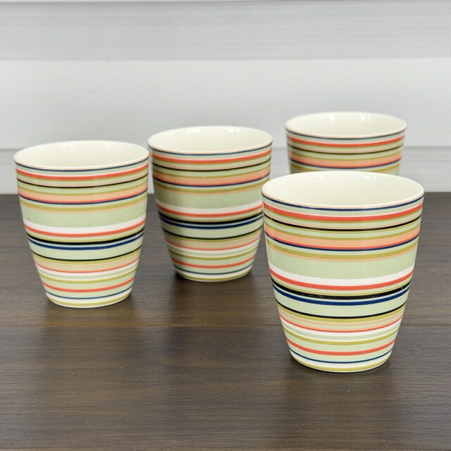 乐天商城 - イッタラ オリゴ ストライプ タンブラー 4客セット 【中古】iittala マグカップ 取っ手なし コップ コーヒーカップ / 515620在★2