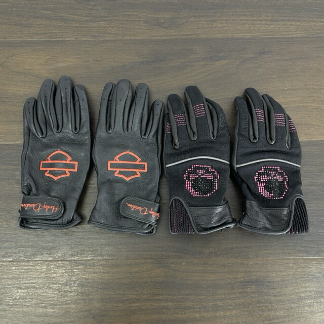 ハーレーダビッドソン ライディング グローブ Sサイズ 2点セット 【中古】HARLEY-DAVIDSON 羊皮 レザー バイク オートバイ / 515920
