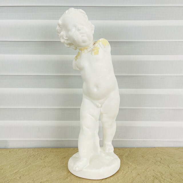 石膏像 小児立像 子供 約17/15/47cm デッサン用 美術 オブジェ 美術 【中古】/516420