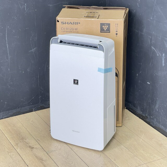 SHARP 除湿機 CV-R120 定格除湿能力11 12L/日/キャスター プラズマクラスター7000搭載 2024年製 【中古】シャープ 082126 /21321