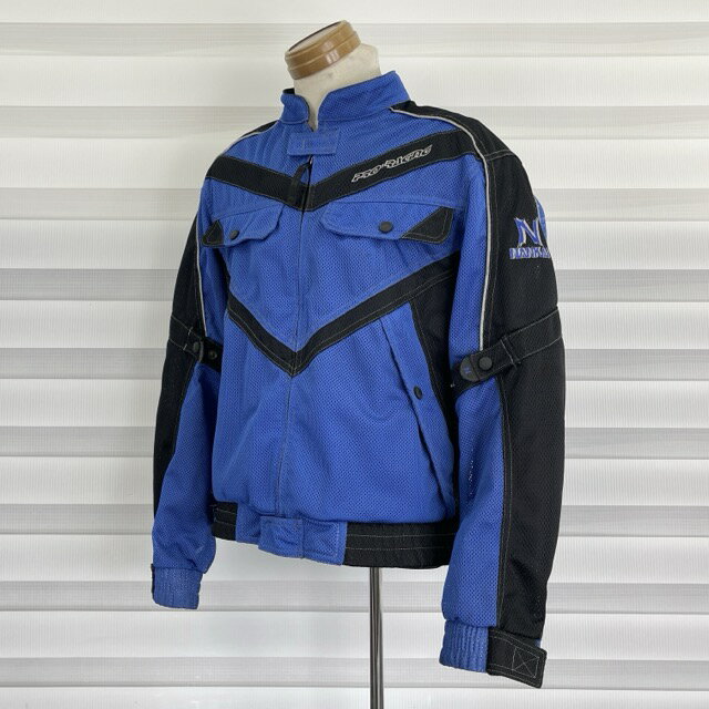 ★新生活フェア お買い物マラソン期間中限定ポイント10倍★ライディングジャケット【中古】NANKAI PRO-RACING サイズL ブルー系 プロテクター付きメッシュジャケット 南海部品/515924