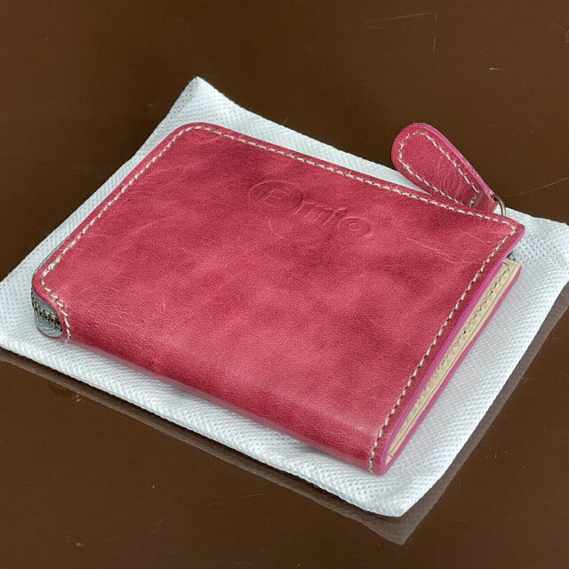 送料無料 財布 ウォレット タグ有り 【未使用】 APHRODITE E MIO No.5905 ベリーピンク 牛皮革 定価12000円 日本製 レザー / 510025 在★2