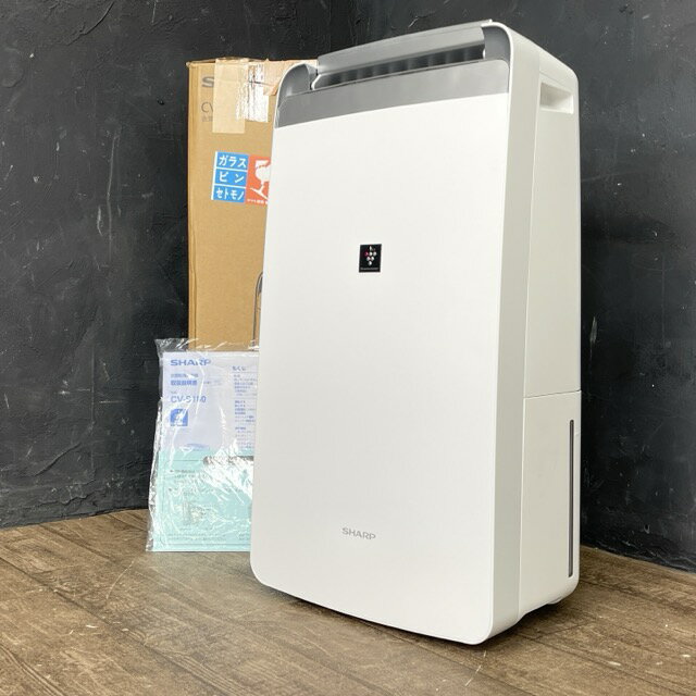 展示品 衣類乾燥除湿機 【中古】動作保証 SHARP シャープ CV-S180 ホワイト 2025年製 プラズマクラスター 072035 / 22628