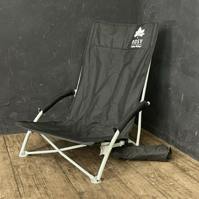 ROSY ローチェア ブラック 【中古】 LOGOS ロゴス 折りたたみ椅子 50000250 あぐらチェア アウトドア ..