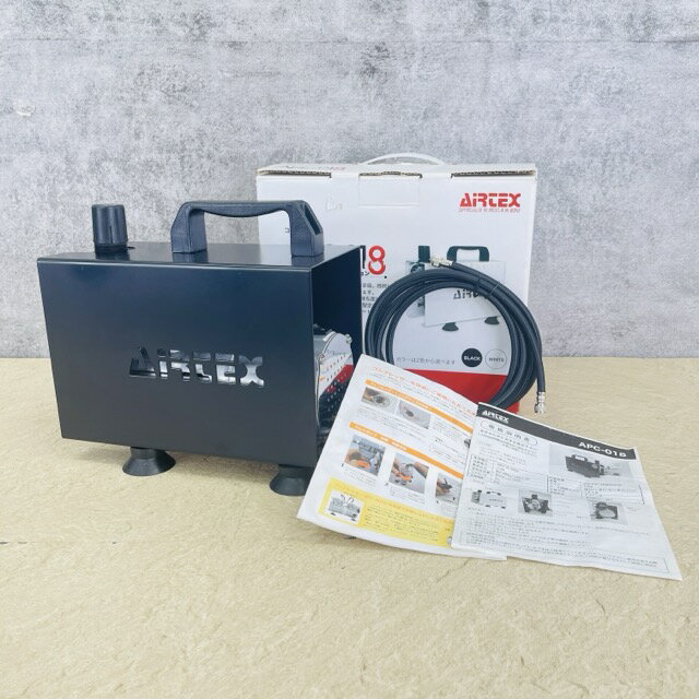 ★スーパーセール期間中限定 ポイント10倍★エアコンプレッサー 【中古】 動作保証 AIRTEX エアテックス APC-018 エアブラシ用 ブラック / 517033
