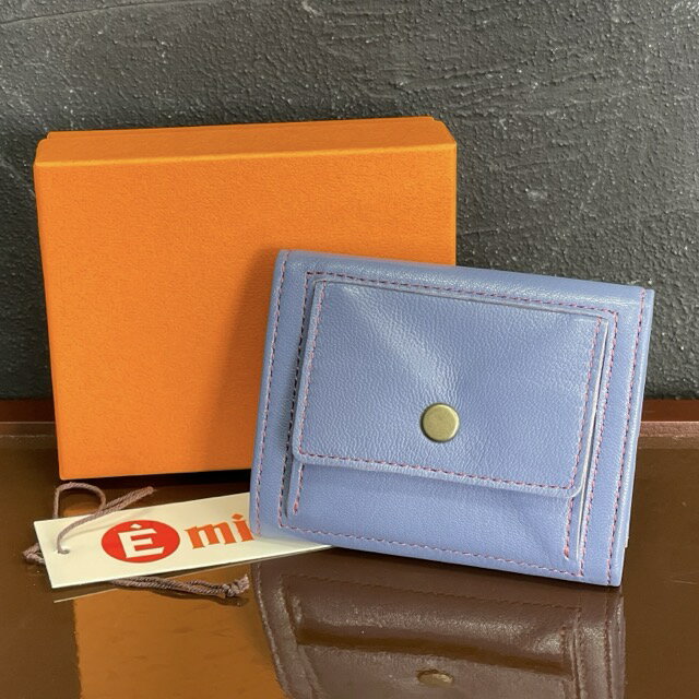 送料無料 小銭入れ パスケース 【未使用】APHRODITE E MIO No. 5902 ブルー キット皮革 定価10000円 コインケース / 510037 在★4