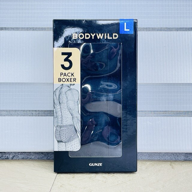 樂天商城 - ★お買い物マラソン期間中限定 ポイント10倍★新品未開封 GUNZE グンゼ BODYWILD ボディワイルド ボクサーブリーフ（前とじ）84-94 サイズL ブラック 3枚組 ボクサーパンツ/516337在★16