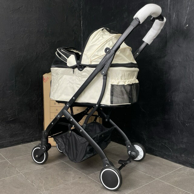 乐天商城 - ペットカート 【中古】タンスのゲン KB04 GS-666 3way ペットバギー アイボリー 分離式 小型犬 中型犬 ペット用品 / 516738