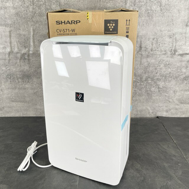 展示品 シャープ 衣類乾燥除湿機 【中古】動作保証 SHARP CV-S71-W 2025年製 プラズマクラスター 072014/22647