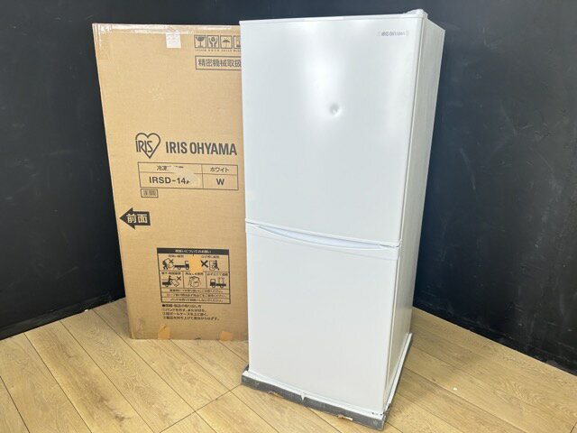 展示品 アイリスオーヤマ ノンフロン冷凍冷蔵庫 【中古】動作保証 IRSD-14A-W 142L 2024年製 ホワイト 053053 /20748