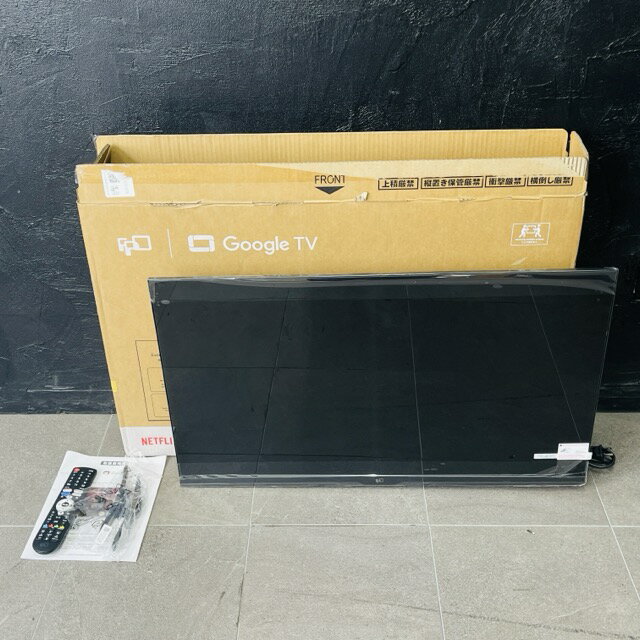 美品 FPD スマートテレビ チューナー搭載 32V型 GoogleTV ネット動画対応 JG32-PB 2025年製 【中古】動作保証 黒　028015/23552
