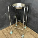 プラム 手洗器 【中古】MURANAKA ムラナカ ステンレス製 業務用手洗い器 約 35×37×78cm ボウル キャスター タオル掛付 / 512354