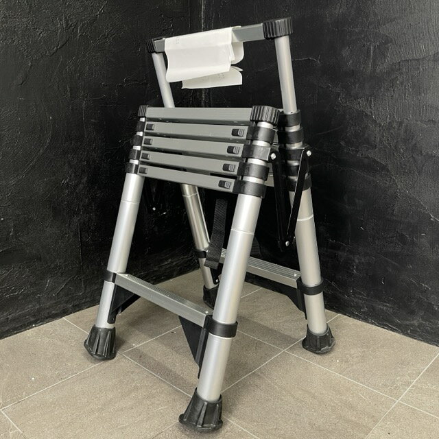 乐天商城 - ★お買い物マラソン期間中限定 ポイント10倍★アルミラダー 【中古】DayPlus デイプラス ALUMINUM LADDER 1.7m+2M 最大負荷 150kg 折り畳み はしご 脚立 / 516754