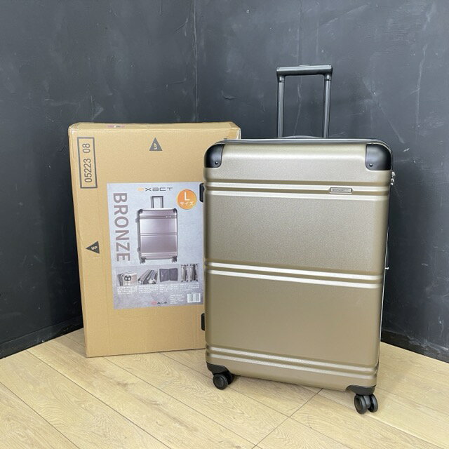 展示品 エース イグザクト ハードボディスーツケース  75-89L 0522308 ブロンズ EXACT キャリーケース ブロンズ 旅行/57458