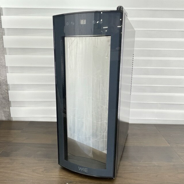 美品 電子ミニワインクーラー【中古】動作保証 WIE WIWCTE12BFGADX 32L ブラック 12本収納 ペルチェ式 ..