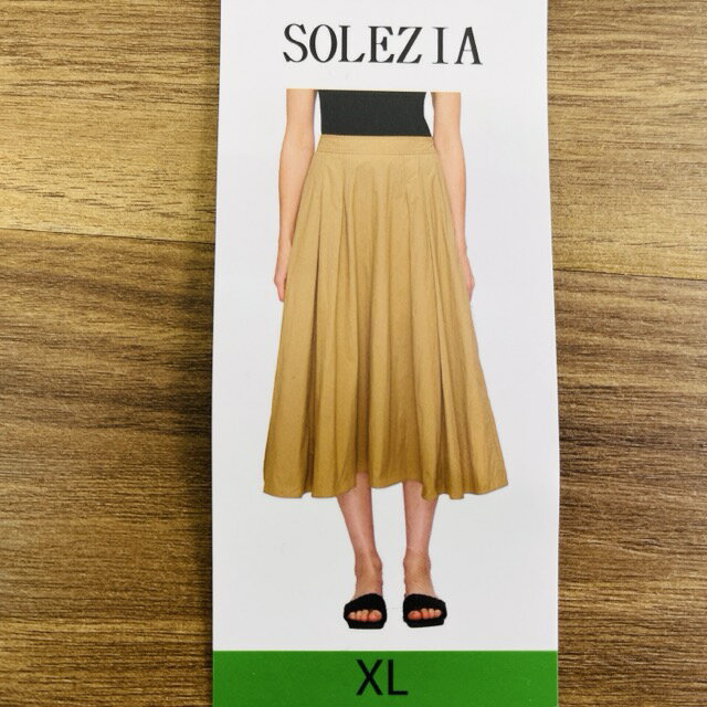 乐天商城 - 送料無料 新品タグ付き SOLEZIA ロングスカート XLサイズ ベージュ ナイロン100% 裏地なし 春夏用 ソレツィア レディース/900659在★4