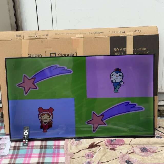 ★SS期間中限定 ポイント10倍★50V型4Kスマートテレビ【中古】美品 動作保証 山善 Qriom QRH-50TL4K チューナー非搭載画 GoogleTV 2025年製 028029/23560