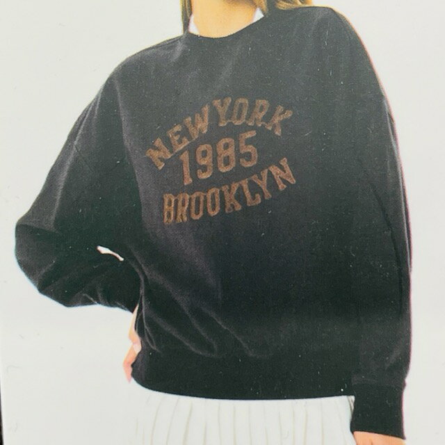 乐天商城 - 新品 VISIT NEWYORK 1985 BROOKLYN トレーナー XLサイズ 紺色 長袖 レディース 衣類 冬物/ 515860在★14
