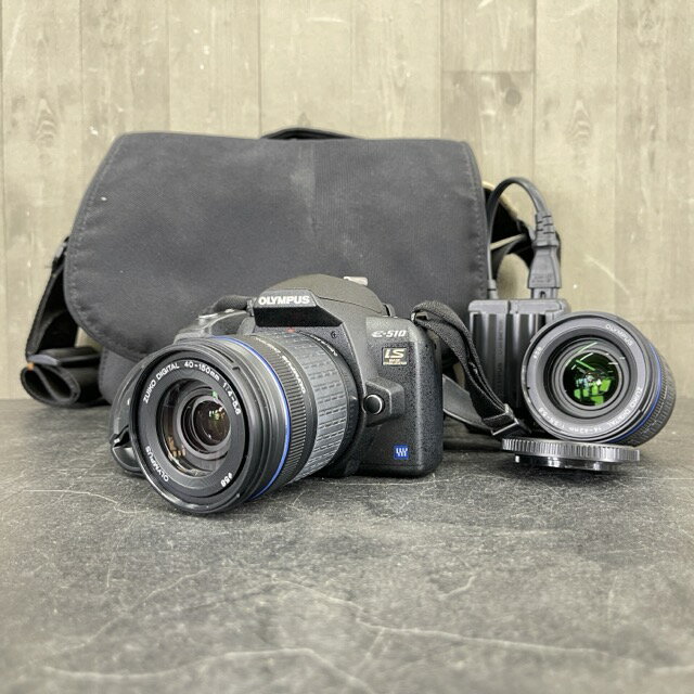 OLYMPUS デジタル一眼レフカメラ E-510 ZUIKO DIGITAL 40-150mm 1:4-5.6 / 14-42mm 1:3.5-5.6 レンズ2本 バッテリー 充電器付き/65661