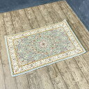 林物産 シャルム ベルギー ラグ マット 【中古】ISP068 スカイブルー SBL 60×90cm レーヨン100% 敷物/512565