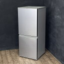 送料無料 ノンフロン冷凍冷蔵庫 【中古】動作保証 AQUA アクア AQR-13K シルバー 2ドア 右開き 126L 2021年製 単身 一人暮らし C / ...