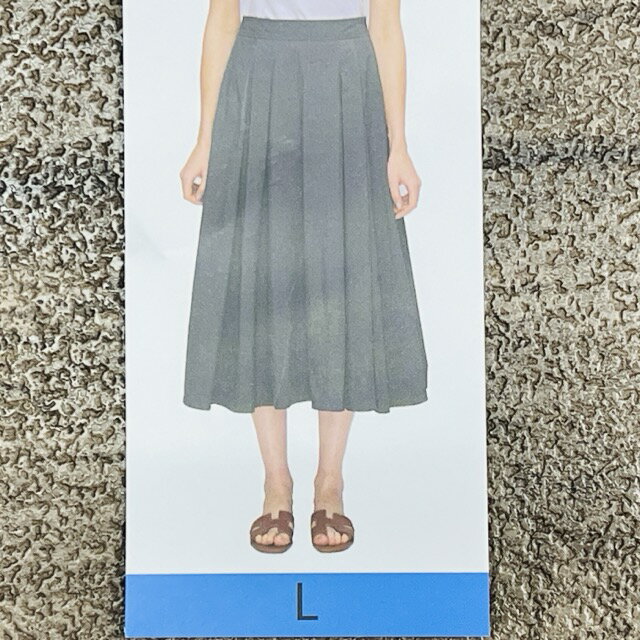樂天商城 - ★お買い物マラソン期間中限定 ポイント10倍★送料無料 新品タグ付き SOLEZIA ロングスカート Lサイズ グレー ナイロン100% 裏地なし 春夏用 ソレツィア レディース /900665在★4