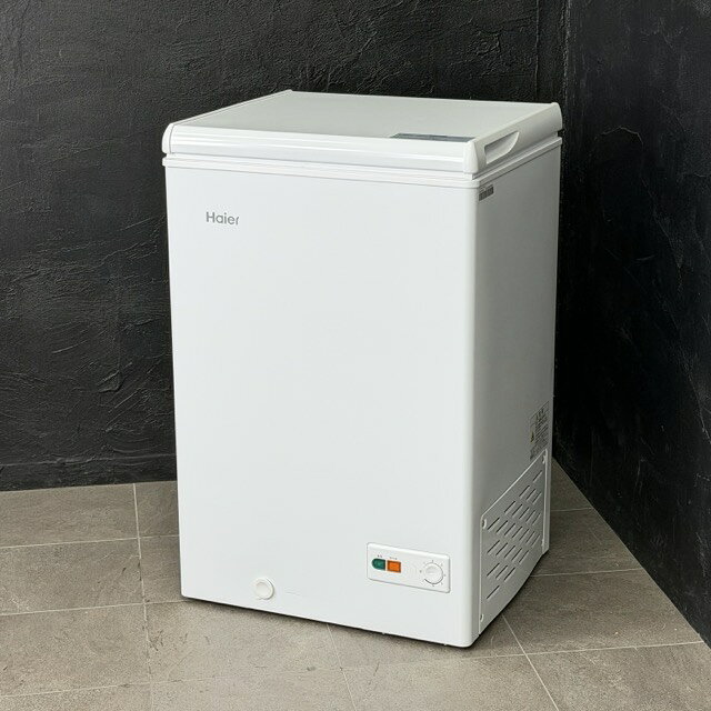 ★新生活フェア お買い物マラソン期間中限定ポイント10倍★ノンフロン電気冷凍庫 【中古】動作保証 Haier ハイアール JF-HSC10A ホワイト 100L 上開き 2025年製 冷凍ストッカー 032033 / 23566