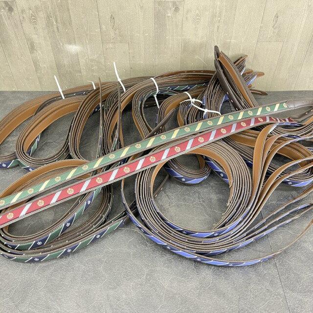乐天商城 - レザーベルト素材 4種類 まとめて約50本程度 3穴 幅約3cm長さ約115cm ハンドメイド 革/56866
