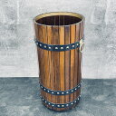 カリモク 傘立て 【中古】karimoku アンブレララック 樽型 インテリア レトロ ビンテージ 約24×50cm / 513569