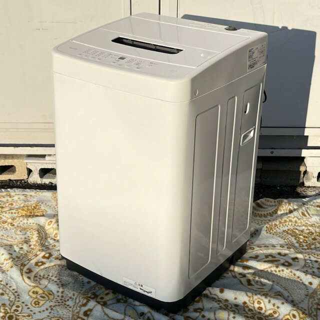 アイリスオーヤマ 全自動洗濯機 【中古】動作保証 IAW-T504 2024年製 5.0kg ホワイト 縦型 家電製品 054030/20772