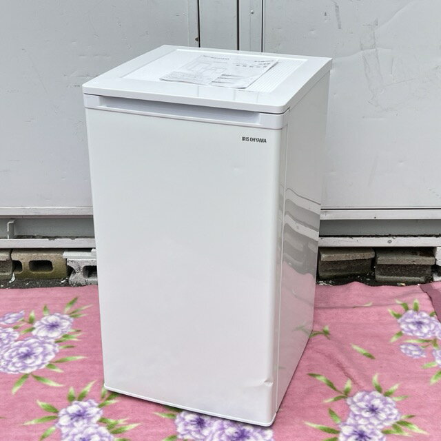 ★お買い物マラソン 期間中限定 ポイント10倍★送料無料 ノンフロン冷凍庫 【中古】動作保証 アイリスオーヤマ IUSD-6B-W 60L 2024年製 ホワイト 右開き 家電製品 103029 B / 21672