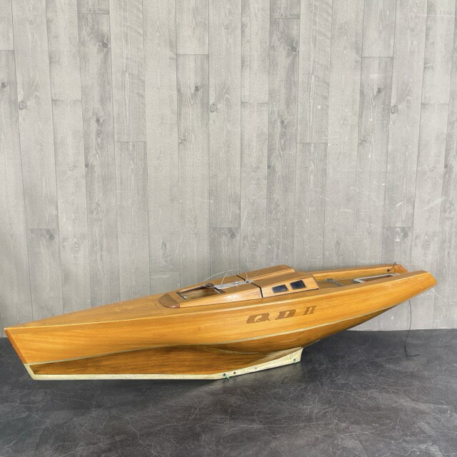 QD2 ボート ラジコン 【中古】 船 木製 美チェック futaba FP-S128 全長約100 ...