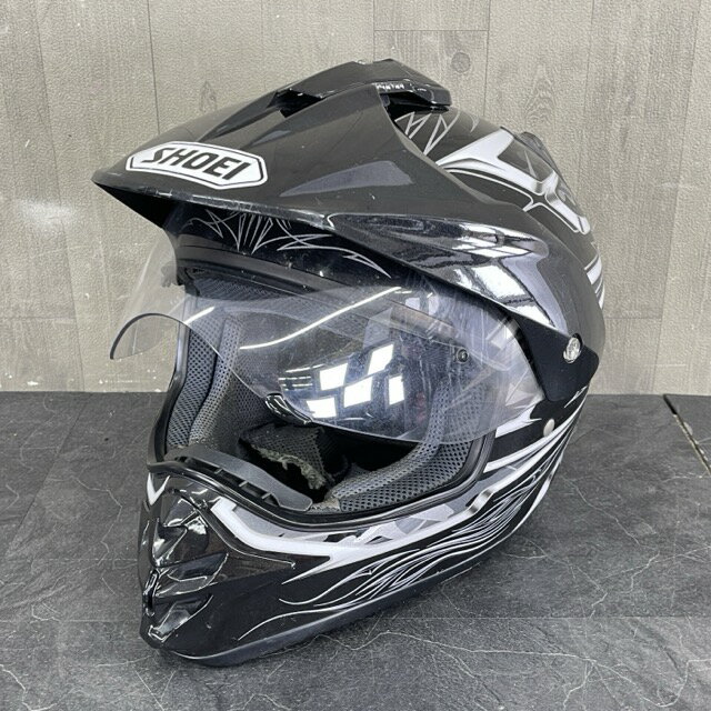 SHOEI HORNETDSPIN オフロード ヘルメット 【中古】 フルフェイス Mサイズ ブラック ショウエイ ショーエイ バイク用品/57573