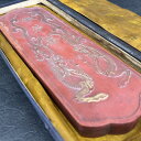 ★7月15日 24時間限定ポイント10倍★古墨 【未使用保管品】貴重 漱芳齋 描金 貴重 漱芳齋 描金 赤 朱 古品 時代物 古董品 共箱付き / 513076