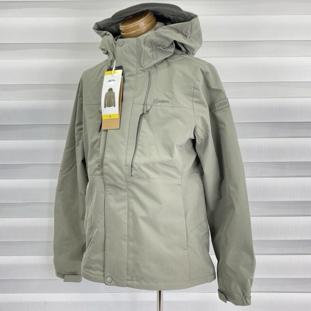 新品 タグ付き NEPA ウィンドブレーカー レディース カーキ Sサイズ フード付き ネパ ジャケット/516177在★2