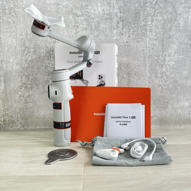 ★6月25日　24時間限定ポイント10倍★美品 insta360 Flow2 Pro クリエイターキット 【中古】　インスタ スマホジンバルにAIの力を グレー/513083