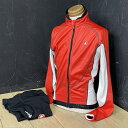 サイクルジャケット ビブショーツ 2着セット 【中古】 castelli カステリ 上着 ROSSO CORSA Mサイズ パンツ Lサイズ サイクリング / ...