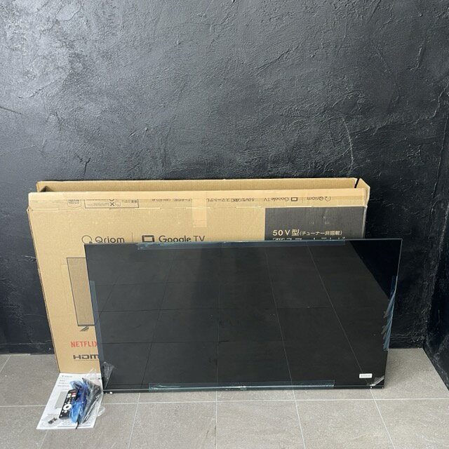 展示品 山善 キュリオム 50V型 チューナー非搭載 4Kスマートテレビ 【中古】動作保証 YAMAZEN Qriom QRH-50TL4K 2025年製 013046 / 23392