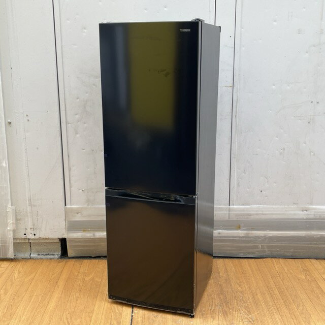 送料無料 冷凍冷蔵庫【中古】 動作保証 YAMAZEN ZFR-D150(B) 150L 2025年製 2ドア 右開き ブラック ヤマゼン 山善 C 126008/23294