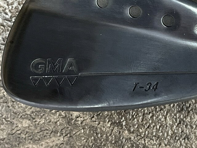 送料無料 未使用 GMA T-34 砂 ウェッジ ヘッドのみ ブラック ゴルフクラブ/514694在★7